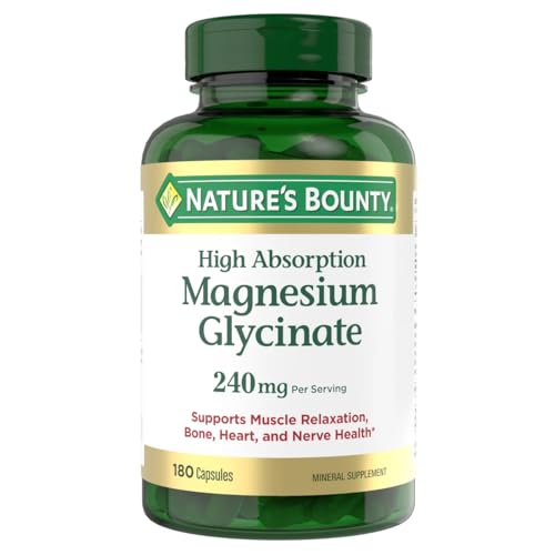 Natures Bounty Magnesium Glycinate Large Bottle / 180 Capsules...