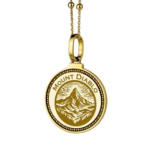 Pendentif Denali en argent sterling 925 plaqué or, l'excellence du bijou fait main pour elle et lui