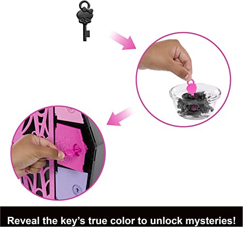 Monster High Doll And Fashion Set, Draculaura With Dress-Up Locker And 19+ Surprises, Skulltimate Secrets #TOP1