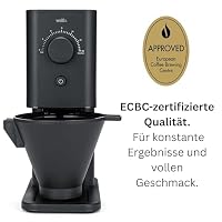 Wilfa ZENSE Kaffeemühle - 30 Mahlstufen - 40mm Edelstahl Flachmahlwerk - Antistatisch - Luftdicht verschlossener Bohnenbehälter (Schwarz) – Ansicht 5