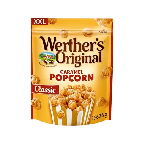 Werther's Original Caramel Popcorn Classic (XXL) – 1 x 624g – Popcorn mit Sahne-Karamell-Überzug