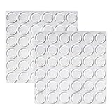 LIANHATA 戸当たりクッション 72粒セット ゴム足 ゴム クッション 透明 滑り止め キズ防止 衝撃吸収材 シリコン ドア 扉 棚 (円形, 20*2mm)
