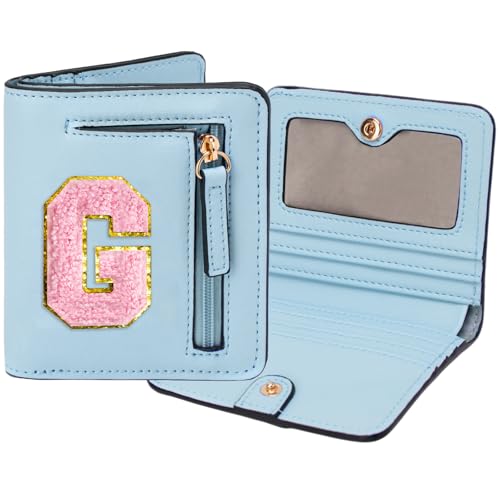 Image of Birthday Gifts for Teen Girl Kids Wallet Little Girl Wallets | Small Initial Kid Wallet for Girl Rfid Wallet Preppy Stuff Gifts for Girls 8-12 Blue G