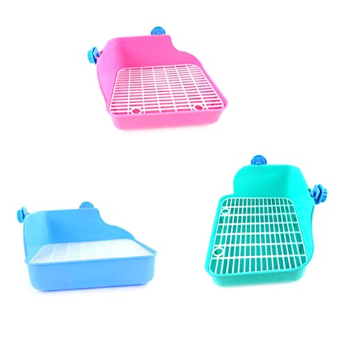 LIOOBO ウサギのトイレトレーナー 子犬おしっこパッド 干し草 モルモット うさぎ バニーキャッスル 豚 ハムスター カゴ レースワーク トイレトレーナー ハムスタートイレトレーナー ピンク