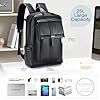 SPAHER 15.6 Inch Leather Laptop Backpack Wizz air Cabin Bags 40x30x20 Casual Daypack School Backpack Cabin Backpack Carry on Flight Travel Business Luggage Outdoor College Backpack Gift for Men Women #3