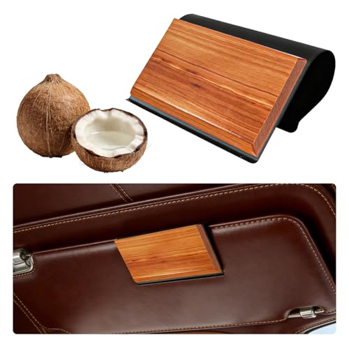 Wood Car Air Freshener,Magnetic Wood Car Fresheners Long Lasting for Absorbing Unpleasant Smells,Reusable Wooden Cars Freshener Cars Interior Accessories for Truck & SUVs (Coconut)