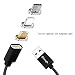 Produktbild Elough 3 in1 Kit Magnetisches Ladekabel USB Lightning + Type C + Micro USB (Schwarz)