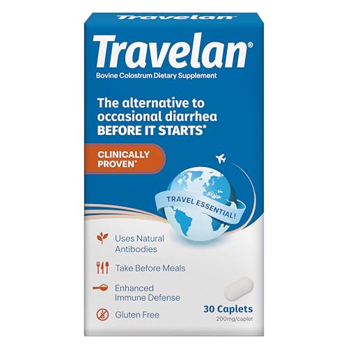 Anti Diarrhea Pills Help Prevent Travelers Diarrhea Before It Starts Clinically Proven Travel Essentials Drug-Free Colostrum Natural Digestive and Immune Support Supplement 30 Count