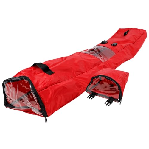 OKUMEYR Xmas Wrapping Paper Organizer Bag Multi Oxford Storage for Rolls Handles Zippered Top for Christmas Wrapping Accessory Storage