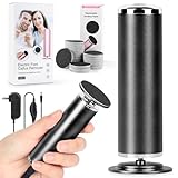 Foot File Callus Remover for Feet: Profesional Pedicure Tool for SPA - Adjustable Speed Feet File Grinder for Skin and Calluses - with 60 Pcs Replacement Sandpaper Disk for Home Salon(Black)