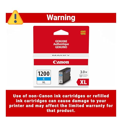 Canon PGI-1200XL Genuine Cyan Ink Tank, Compatible with MB2120, MB2720, B2020, and MB2320 (Optional) Printers - image 5