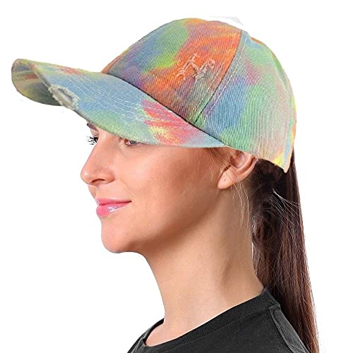 Criss Cross Ponytail Hat Washed Distressed Mesh Womens Baseball Cap Dad Hat Ponytail Hat For Women #TOP1