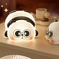Larfraecy LED Night Light with Timer Cute Stuff Panda,Bedroom Decor Silicone Panda Gifts Dimmable Rechargeable, Touch Sensor Bedside Table Night Light for Kids Baby Adult