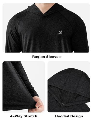 Roadbox Men's UPF 50+ Fishing Shirts, Long Sleeve UV Sun Protection SPF Hoodie, Quick Dry Swim Rash Guard for Outdoor Hiking4