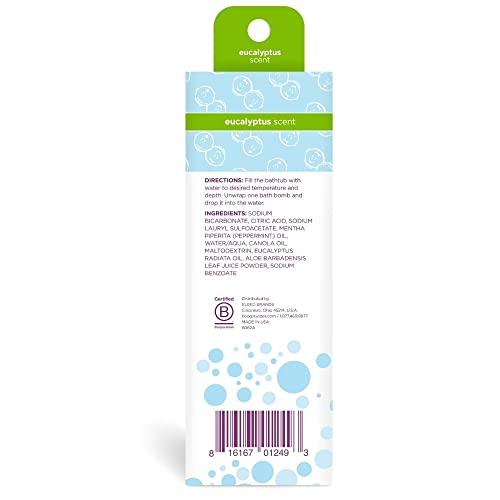 Kids Bath Bombs By The Makers Of Boogie Wipes, Boogie Fizzies, Calming , Naturally Derived, Made With Aloe And Calming Vapors, Eucalyptus, 2.8 Oz, 3 Bath Bombs, Pack Of 1 #TOP1