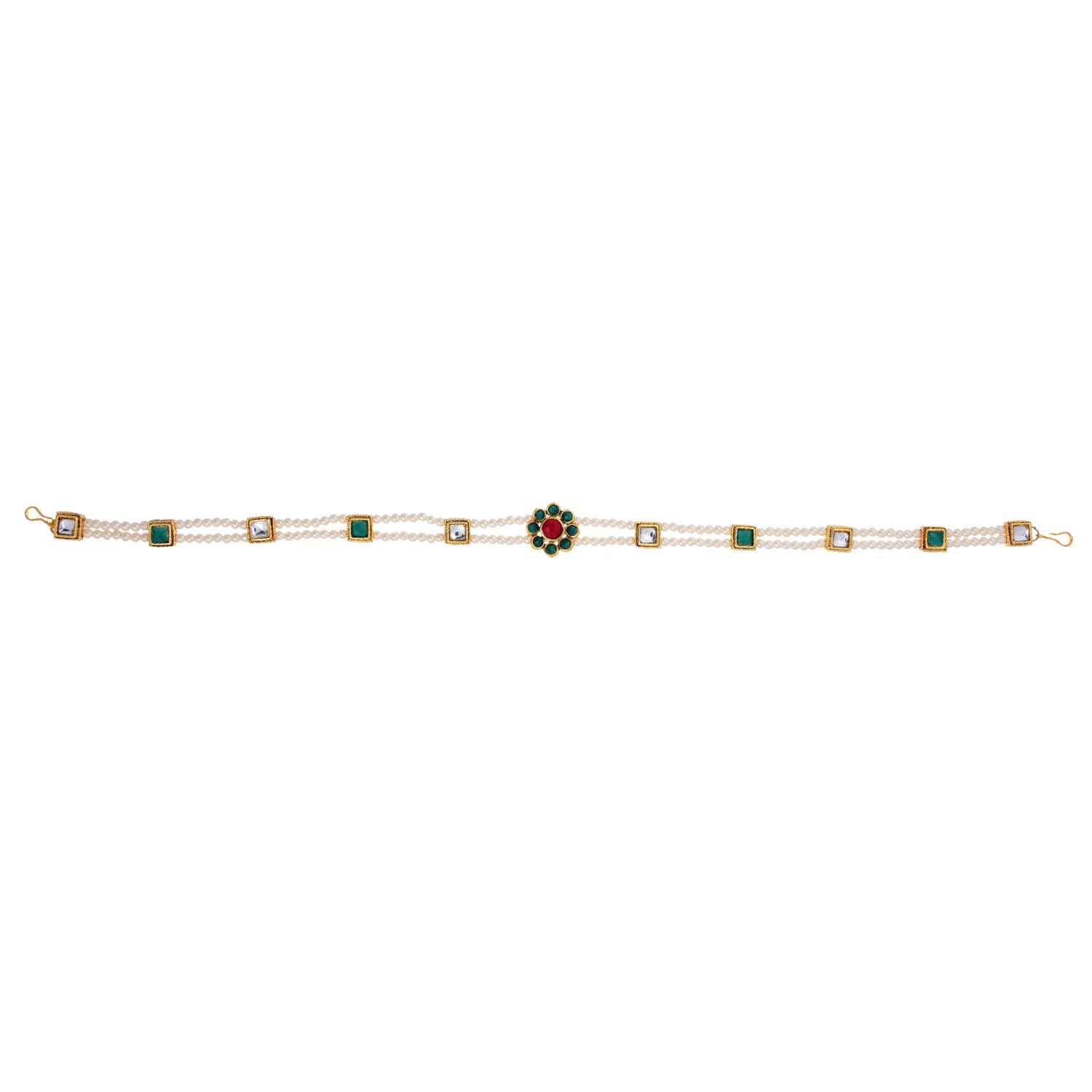 SheCARIO Matha Patti | Floral Kundan & Pearl Maang Tikka | Studded Rajasthani Sheeshphool | Chain Mathapatti | Head Jewellery | SheeshPatti for Women & Girls (B0BG23TSBX) Amazon Price History, Amazon Price Tracker