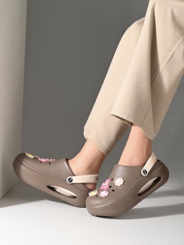 Image of DOCTOR HEALTH SUPER SOFT Women's Platform Clogs | Lightweight EVA Slip-On Garden Shoes with Adjustable Back Strap | Anti-Skid Cushioned Comfortable Casual Sandals for Indoor & Outdoor Wear