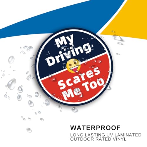 Image of My Driving Scares Me Too Magnet Decal for Car ， Funny Bumper Truck Sticker，Waterproof, Sunscreen and Non-Fading Color
