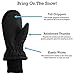 N'Ice Caps Kids Waterproof Snow Mittens Cold Weather Thinsulate Insulated (Black, 2-3 Years)