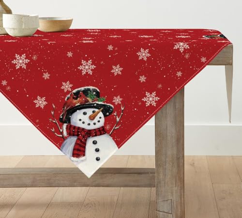 Artoid Mode Rot Schneemann Schneeflocken Weihnachten Tischdecke,...