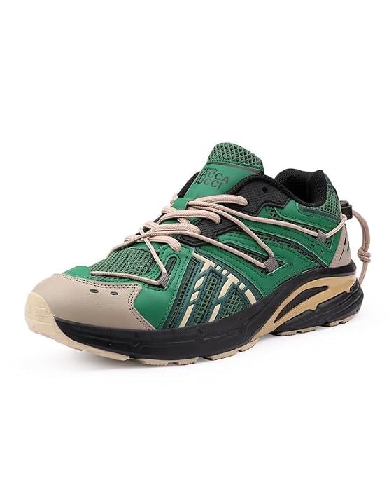 Image of Bacca Bucci x Discovery Vulcan Men's Outdoor Lifestyle Sneakers | Breathable Mesh Upper | Speed Lacing System | Cushioned EVA Midsole