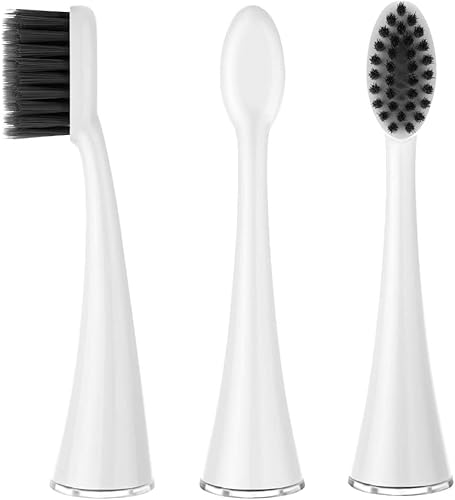 Miniatura 2 de YUNCHI Cabezales de repuesto para cepillo de dientes eléctrico Burst para adultos con tapas de cubierta antipolvo, cerdas de carbón suaves para