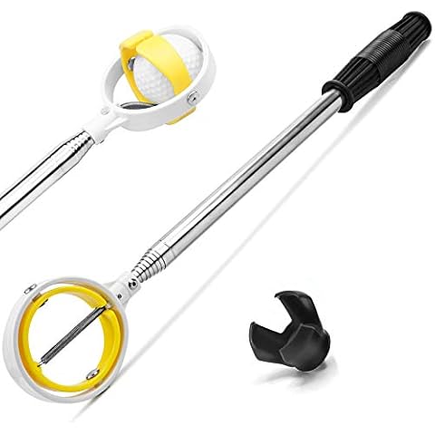 Golf Ball Retriever, Golf Ball Retriever Telescopic for Water with Spring Release-Ready Head, Ball Retriever Tool Golf with Grabber Tool, Golf Accessories Golf Gift for Men (1.3, 9ft) Cover