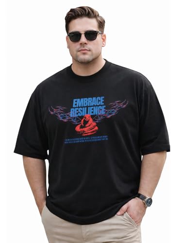 Image of Veirdo Men's Cotton Half Sleeve Plus Size Printed T-Shirts with NY & USA Designs, Stylish Comfortable & Durable Tees, Available in 2XL to 5XL Sizes