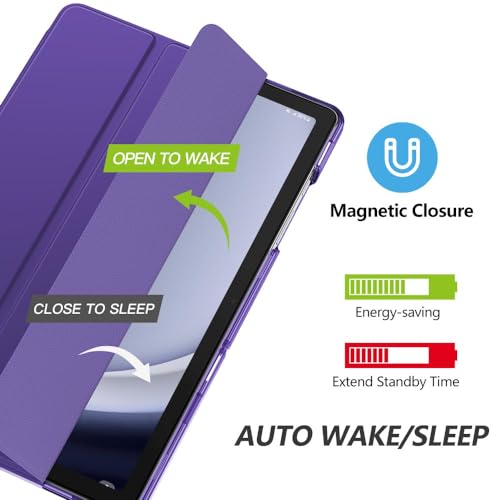 Image of MoKo Case for Galaxy Tab A9+ /A9 Plus 11 inch 2023, Slim Stand Protective Smart Cover with Hard PC Translucent Back Shell for Tab A9 Plus Tablet (SM-X210 /X216 /X218), Auto Wake /Sleep, Purple Violet