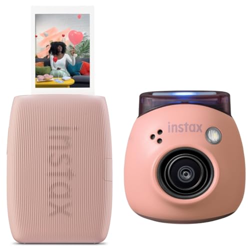 富士フイルム(FUJIFILM) チェキ スマホプリンター instax mini Link3 ローズピンク INS MINI LINK3 R pink & 手のひらサイズカメラ チェキ INSTAX Pal パウダーピンク 広角レンズ マルチフォーマット INS PAL PINK