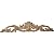 Ekena Millwork ONL36X06X01LFCH Large Green Leaf Center with Scrolls Wood Onlays, 36 1/2"W x 6 1/4"H x 1"D, Cherry