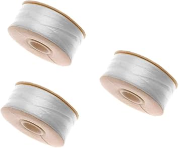Nymo Nylon Monocord Thread. White Size B. 3 Bobbins of 72 yards 216 feet
