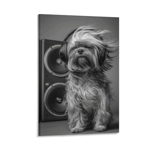 Poster Schnauzer 18 sur toile 40x60 cm pour decoration murale de salon