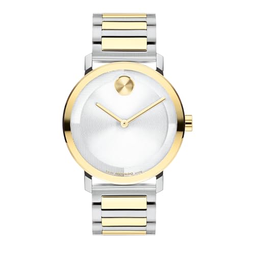 Image of Movado Bold Evolution 2.0 Men's Watch - Swiss Quartz Movement, Stainless Steel Mesh Bracelet - 3 ATM Water Resistance - Luxury Fashion Timepiece for Him - 40mm