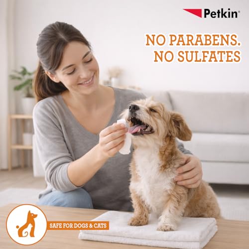 Image of Petkin Pet Wipes Valupak 300 Pcs Orange | Plant-Based Pet Cleaning Wipes for Dogs & Cats | Gentle Daily Care, Soft & Durable Wipes for Paws, Face, Coat & Quick Refresh | Long Shelf Life