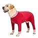 TTCI-RR Vêtement pour chien de grande taille - Pyjama pour chien - Couverture complète - Pull léger - Pyjama pour chien, écarlate, 85