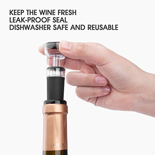 Mafiti Set Of 2 Wine Stoppers, Wine Bottle Stopper With Built-In Vacuum Wine Saver Pump Food-Safe Silicone Caps, Keep Wine Fresh Up To A Week thumb #4