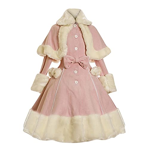 Robe médiévale d'hiver en peluche pour rester au chaud en style rétro