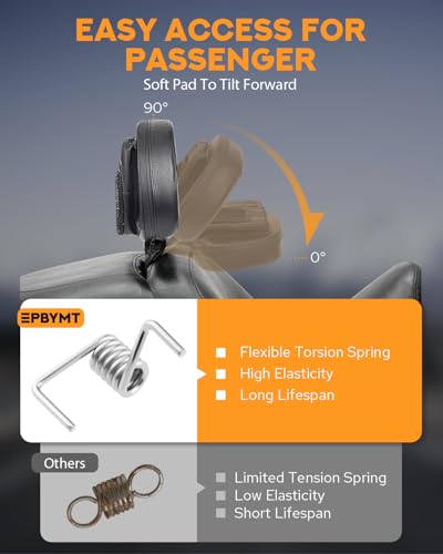PBYMT Adjustable Rider Driver Backrest