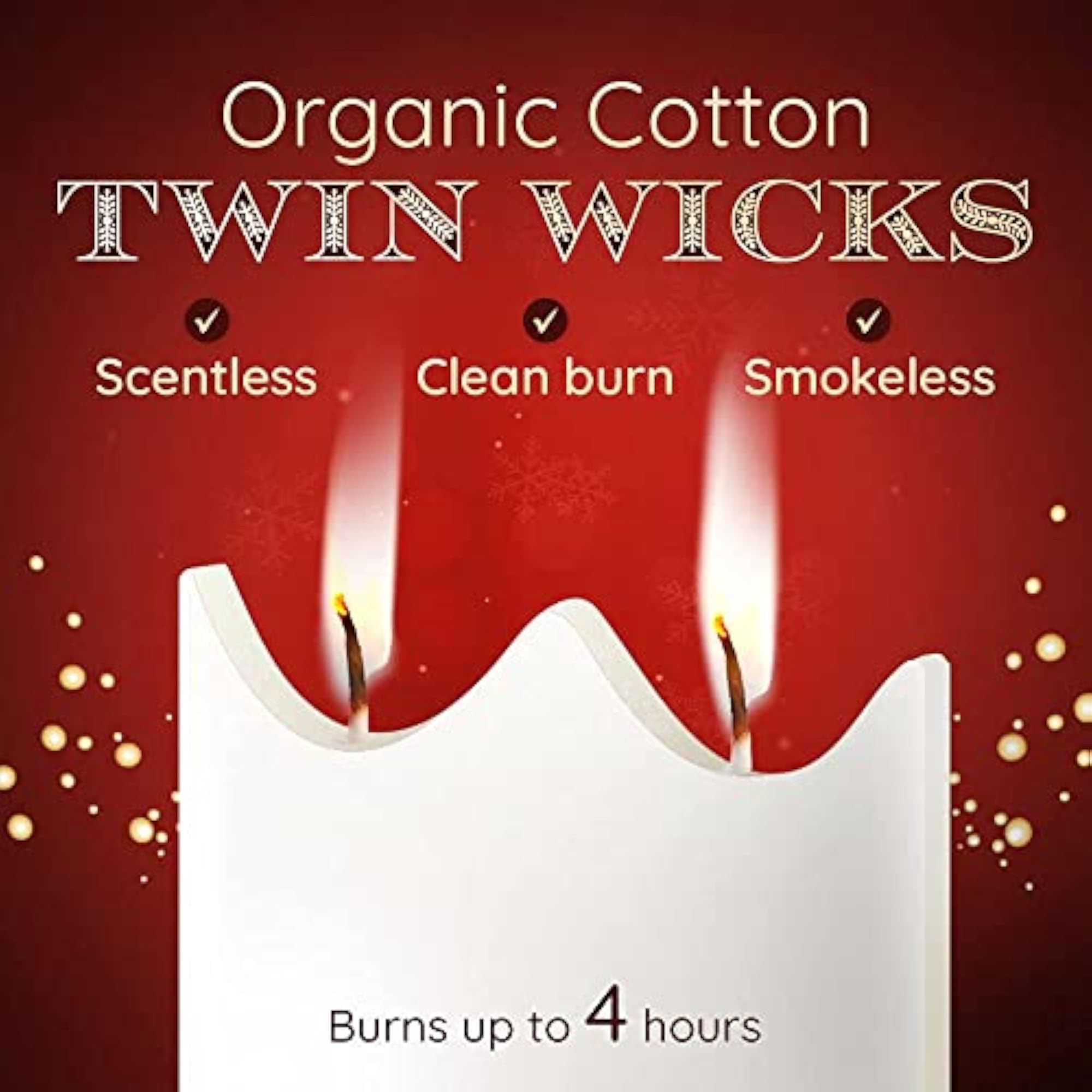 Santa on Red Decorative Candle