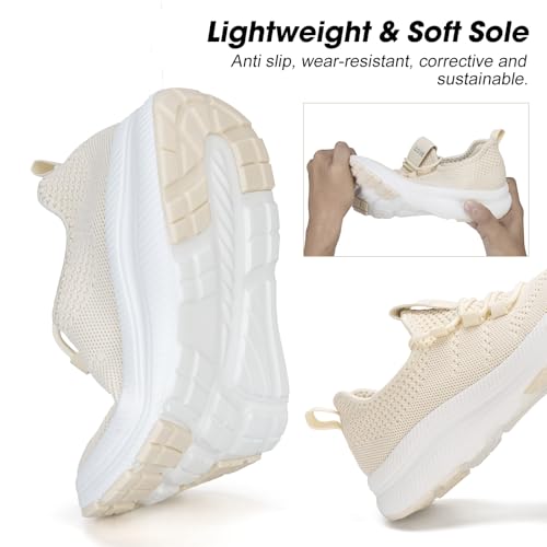 Image of ZOVE Wide Toe Box Shoes Women Extra Wide Width Sneakers Ultra Light Road Running Shoes Non-Slip Tennis Sneakers Breathable Walking Athletic