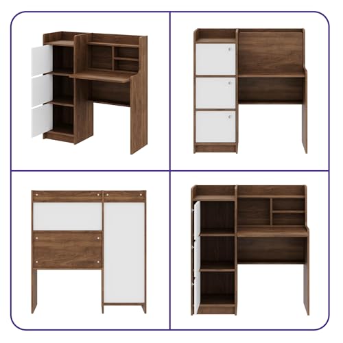 Image of Wakefit Orvon Engineered Wood Study Table - Columbain Walnut
