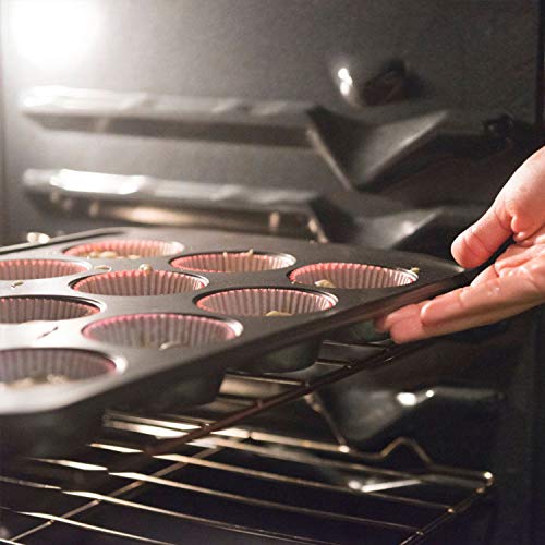 Muffin Pan, OAMCEG 2 Pack 12-Cavity Bakeware Non-stick Cupcake Baking Pan, Heavy Duty Carbon Steel Muffin Tray Standard Baking Mold Pan for Oven Baking - Thumbnail 6