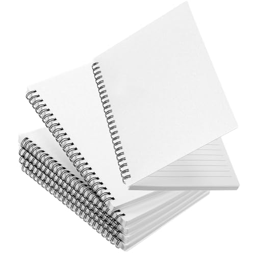 Carnet A5 à spirale Dunzoom lot de 12 cahiers lignés 160 pages couverture plastique étanche