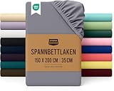 Utopia Bedding Sabana Bajera 150x200 - Gris - Certificado Oeko Tex - Bolsillo Profundo - Microfibra Cepillada (Cama 150)