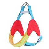 Y-Shaped Anti-Pull Dog Harness Designed specifically for Pug. It Features an Adjustable, Softly Padded Chest Vest with Reflective Strips, Breathable Design red S