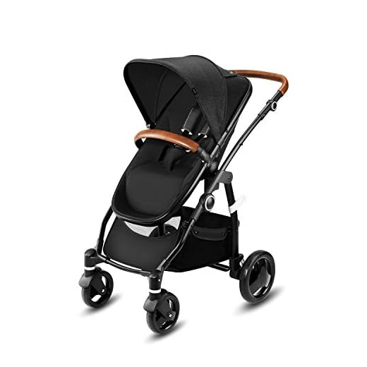 Cbx Leotie Lux 518001673 Cochecito con Asiento Reversible y Capazo para Recién Nacidos, con Cubierta de Lluvia y Adaptadores para Portabebé, 0-15 kg, Negro (Smoky Anthracite)