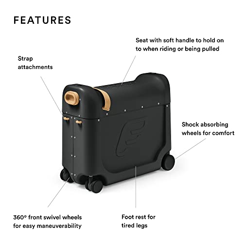 Jetkids By Stokke Bedbox, Lunar Eclipse - Kid's Ride-On Suitcase & In-Flight Bed - Help Your Child Relax & Sleep On The Plane - Approved By Many Airlines - Best For Ages 3-7 #TOP1
