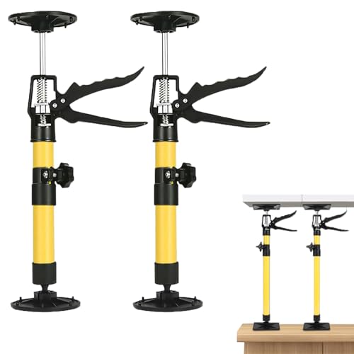 Eruceky 2 Piezas Puntales Techo, Puntal Telescópico Soporte Techo, Soporte Telescópico, Montaje de una sola mano, Extensible 30-59cm, Carga máxima 30 kg, Soporte para Marcos de Puertas y Armarios