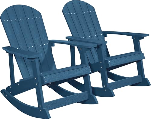 YEFU Outdoor Rocking Chair Set of 2,Adirondack Rocking...